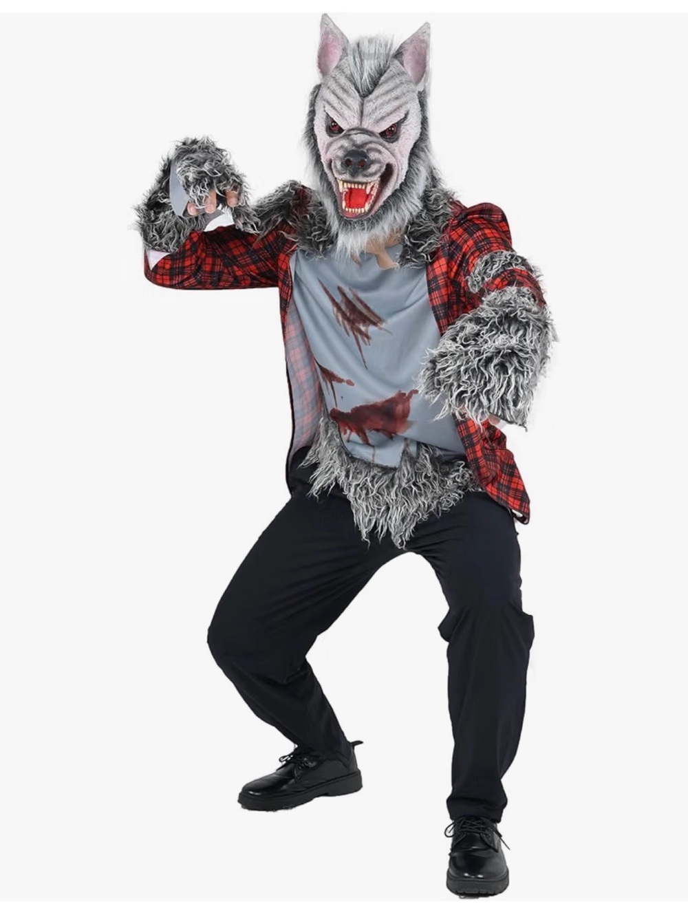 YWerewolf Costume Men 3 Pcs Wolfman Costumes , Men size Small , Adult with Mask